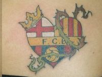 TATUAJE ESCUDO F.C.B. ENREDADERA