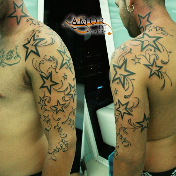 Estrellas-stars-filigranas-brazo-arm-tattoo-tatuaje-amor-de-madre-zamora