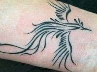 TATTOO TATUAJE AVE FENIX MUECA TRIBAL PEQUEO SENCILLO