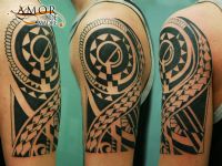 Maorí-polinesio-composicion-tattoo-tatuaje-amor-de-madre-zamora-brazo-arm-personalizado