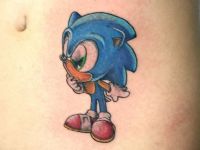 TATUAJE SONIC A COLOR