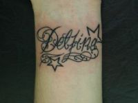 TATUAJE NOMBRE DELFINA FILIGRANA...