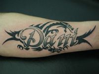 TATUAJE NOMBRE DANI Y DRAGONES TRIBALES...