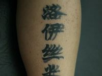 TATUAJE LETRAS CHINAS EN 3D...