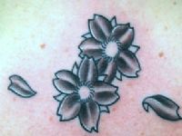 TATUAJE TATTOO FLORES DE CEREZO ESPALDA