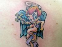 TATUAJE ANGELITO COLOR CMICO